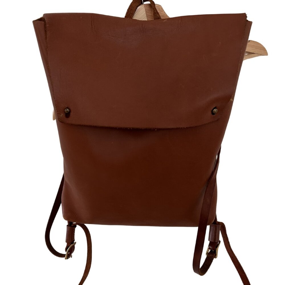 Handcrafted Leather Backpack - warm brown leather - by Andrea Wong